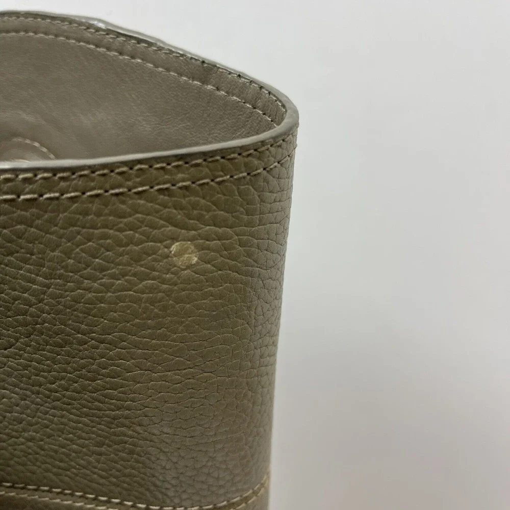 Tory Burch Junction Riding Boot Greenish Gray Low Heal - Picture 4 of 12